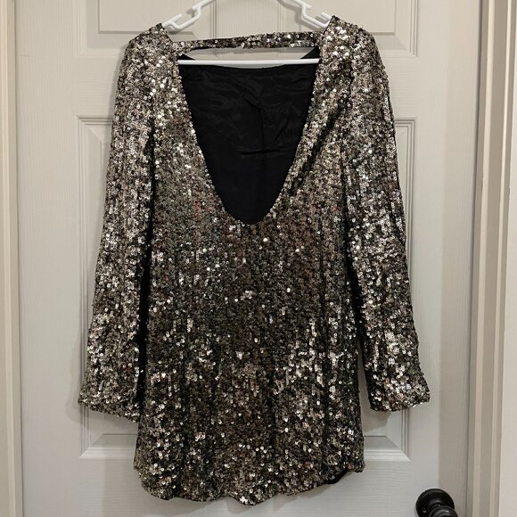 Free People Gold Sequin Dress - Picture 2 of 8